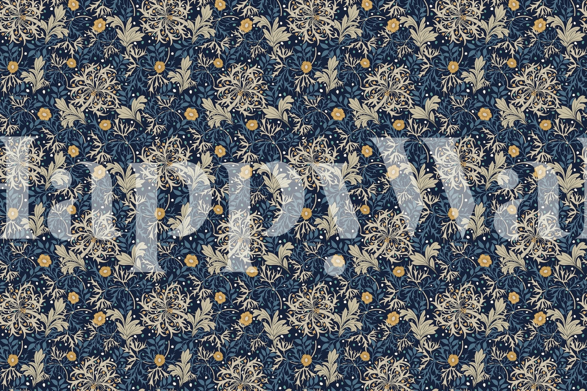 Victorian Flowers wallpaper in a room