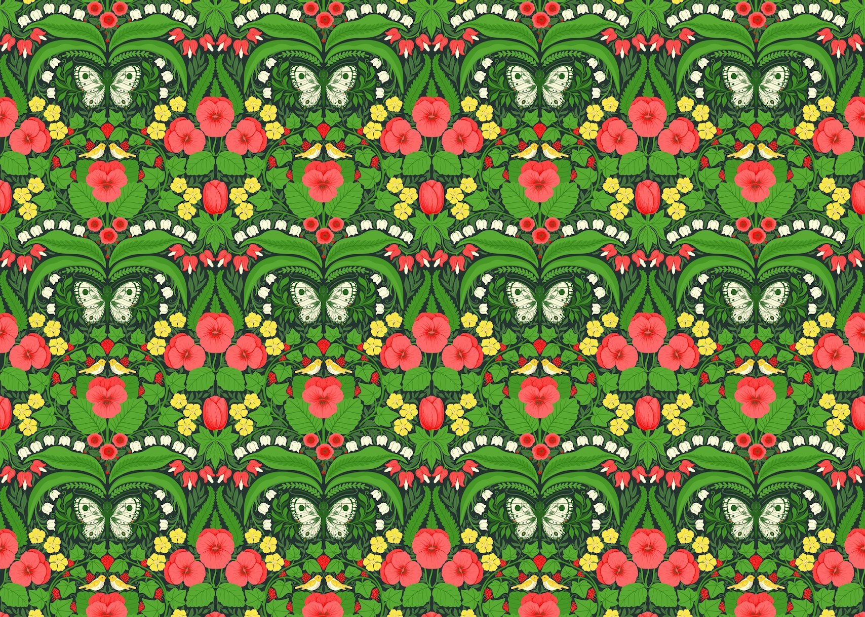 Dollhouse garden 3 wallpaper Free shipping Happywall