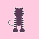Purple Pink Kids room Tiger