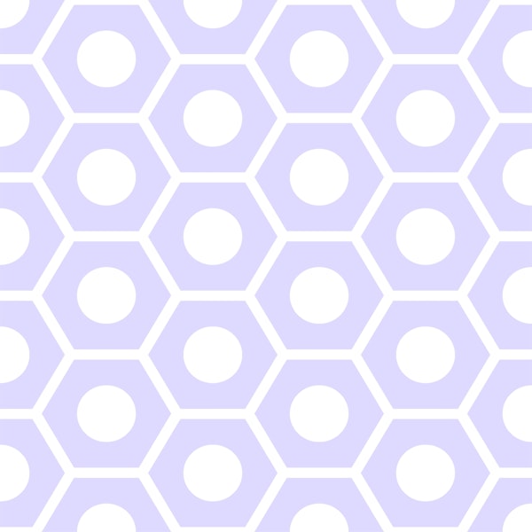 Violet Hexagon Wall Art