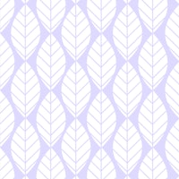 Lavender White Leaves Pattern tapet