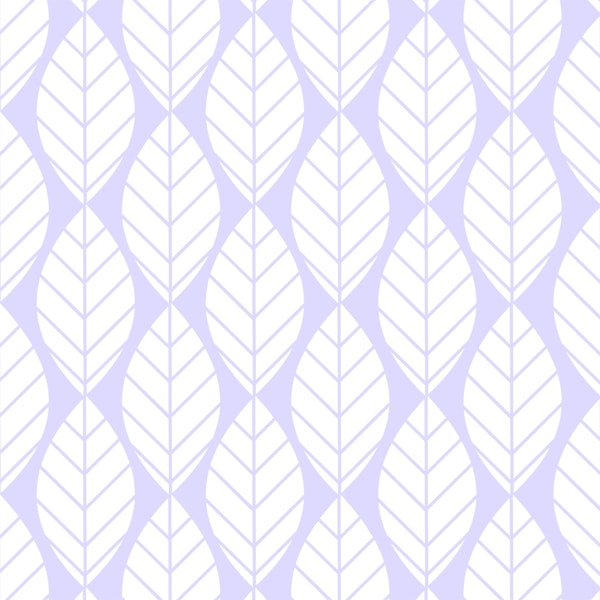 Lavender White Leaves Pattern