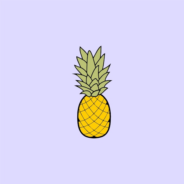 Lavender Kids Art Pineapple