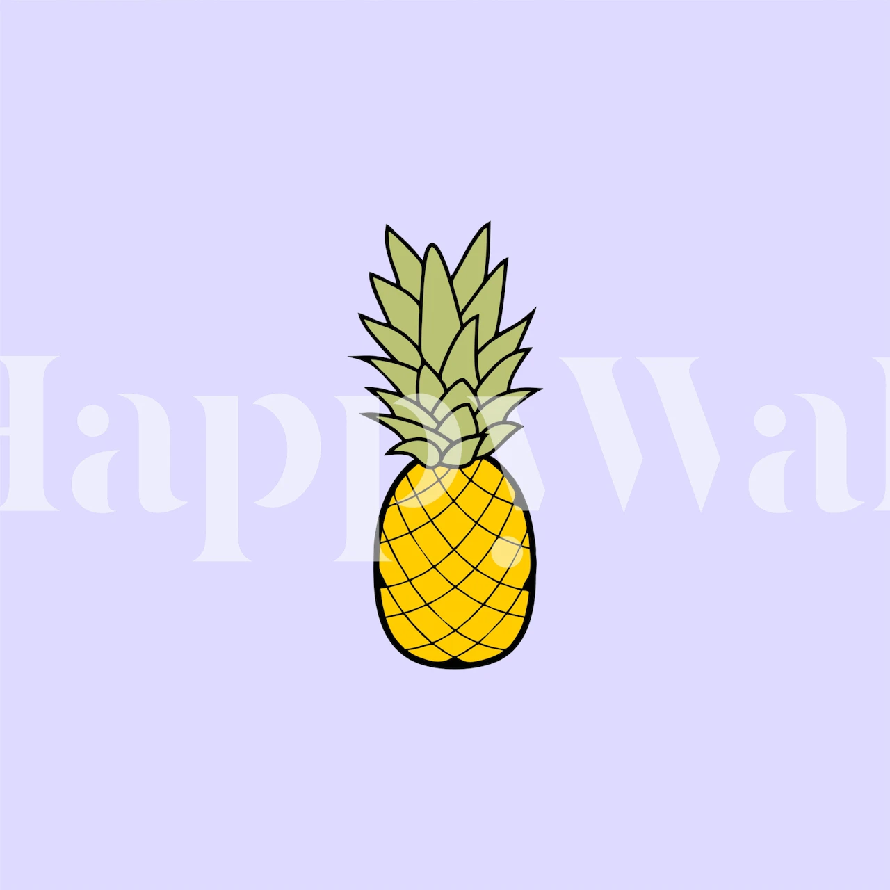 Pineapple tapeta v dětském pokoji
