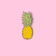 Pastel pink yellow pineapple