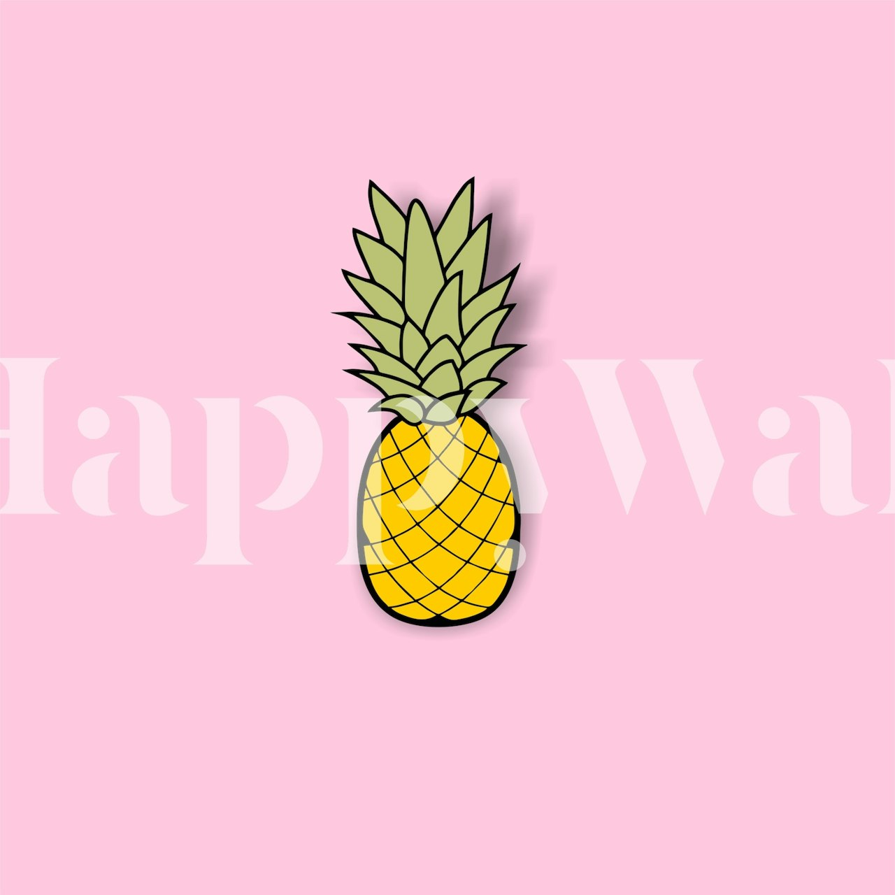 Pastel pink yellow pineapple wallpaper