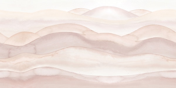 Abstract watercolour sunset - ombre beige