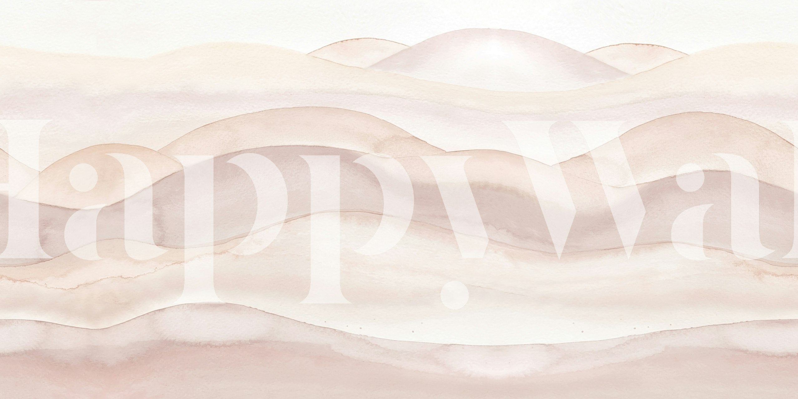 Abstrakte wellenförmige beige Ombre Tapete