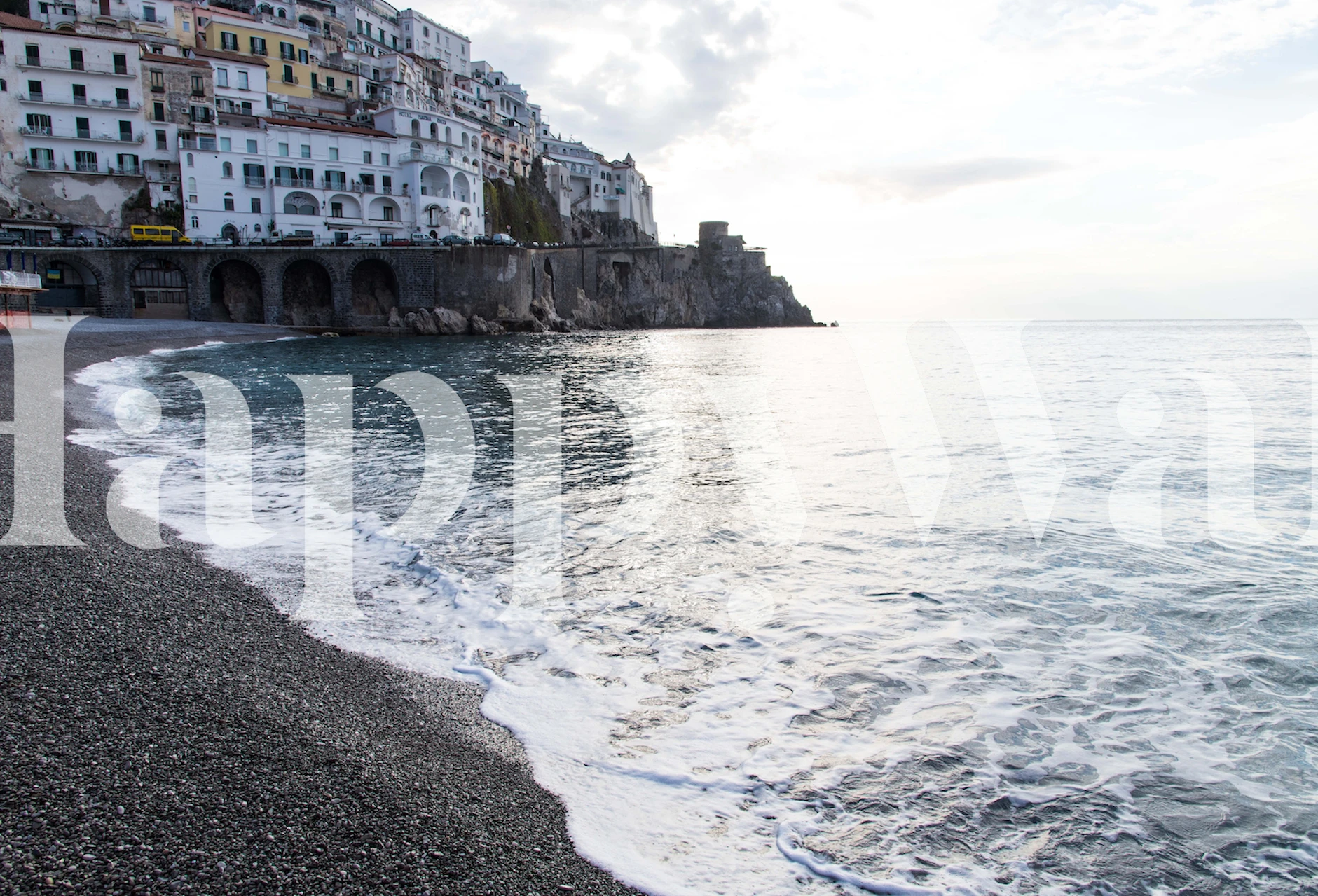 Amalfi Sunrise Dream 2 wallpaper in a room