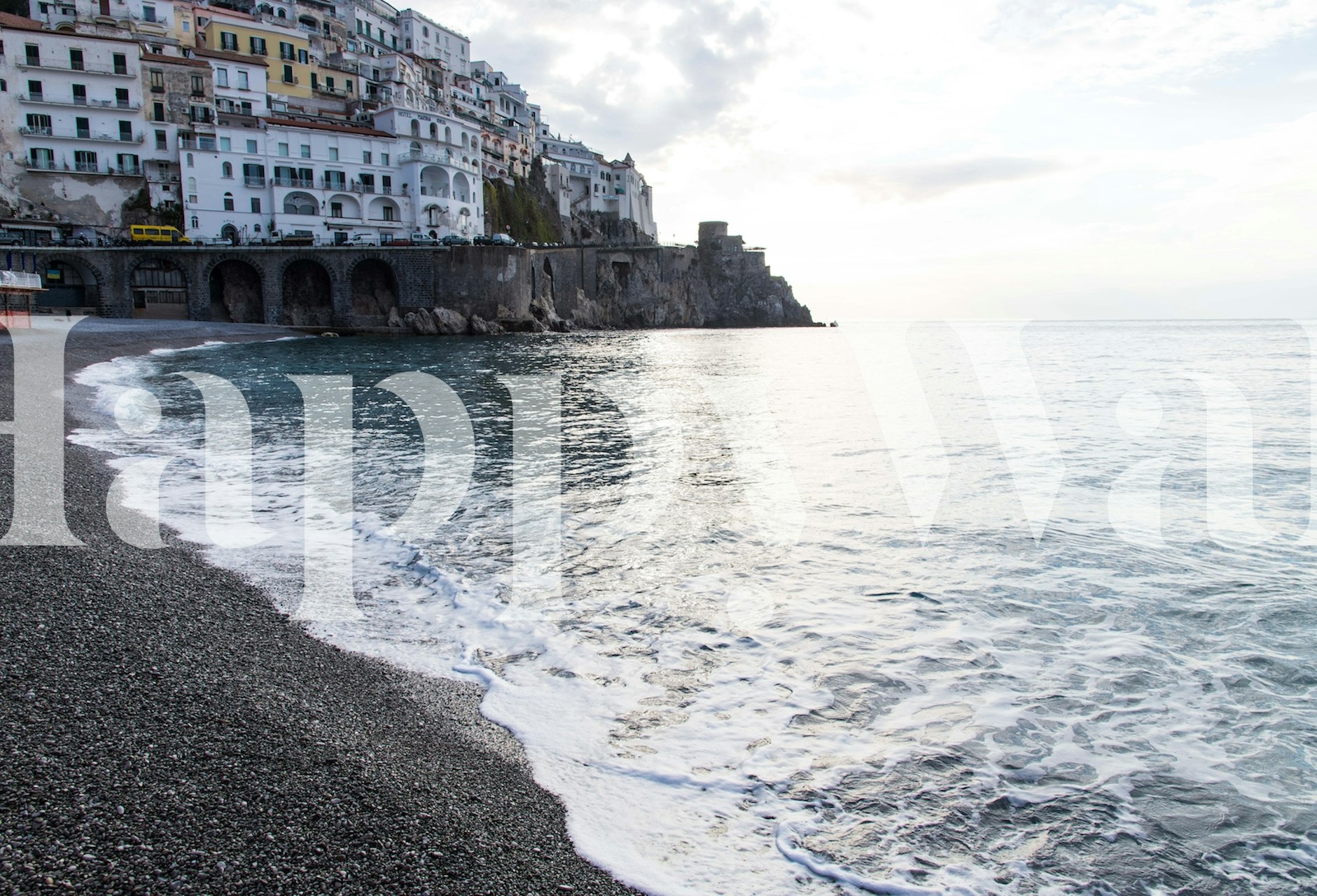 Amalfi Sunrise Dream 2 wallpaper in a room