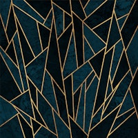 Deep Teal Blue Abstract Mosaic wallpaper