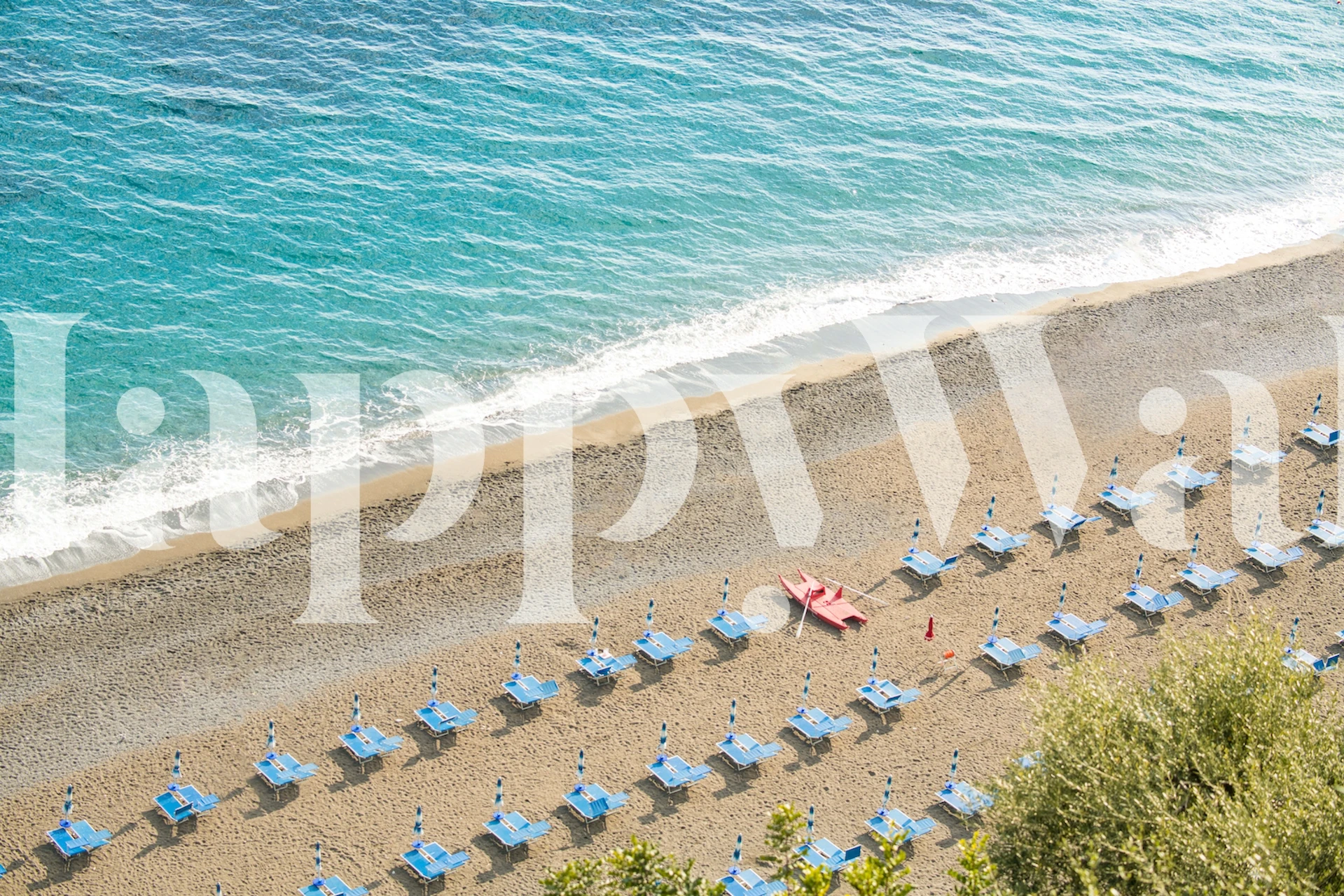 Amalfi Coast Aerial Dream wallpaper in a room