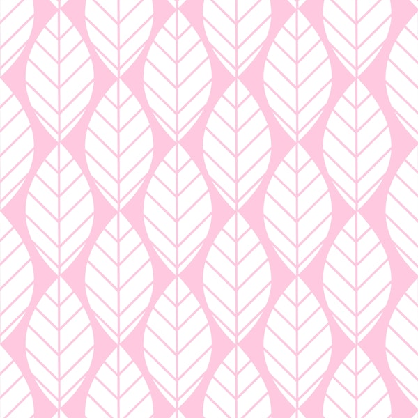 Pastel Pink Leaf Pattern