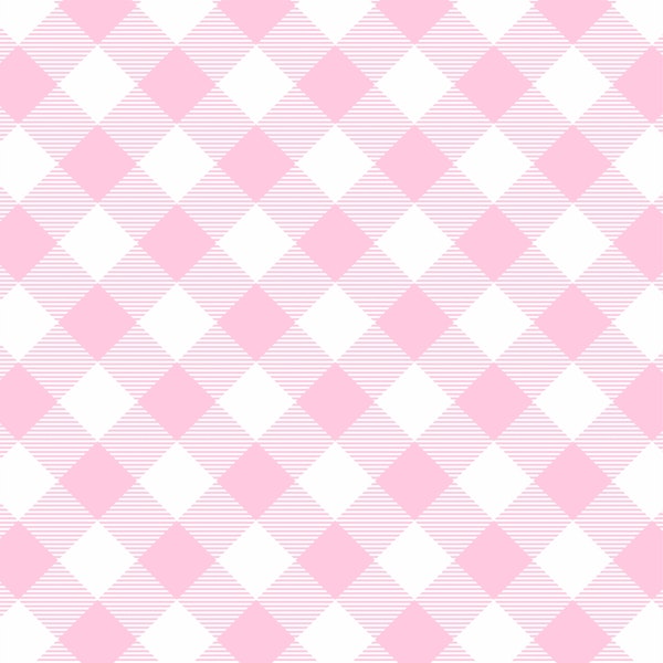 Gingham Pink White Check Art