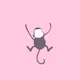 Pastel Pink Monkey Kids Wall