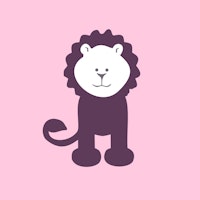 Pastel Pink Lion Print behang