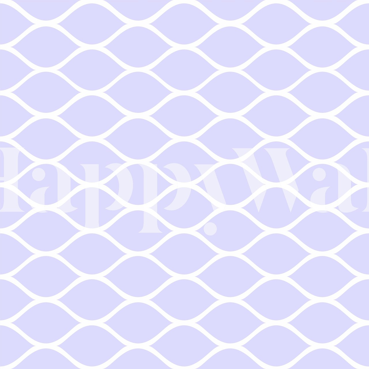 Pastellivioletti ogee-kuvioinen seinämaalaus rauhoittavaan huoneen tunnelmaan