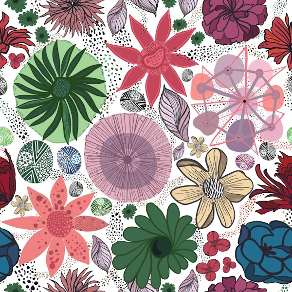 Modern vintage cute flower