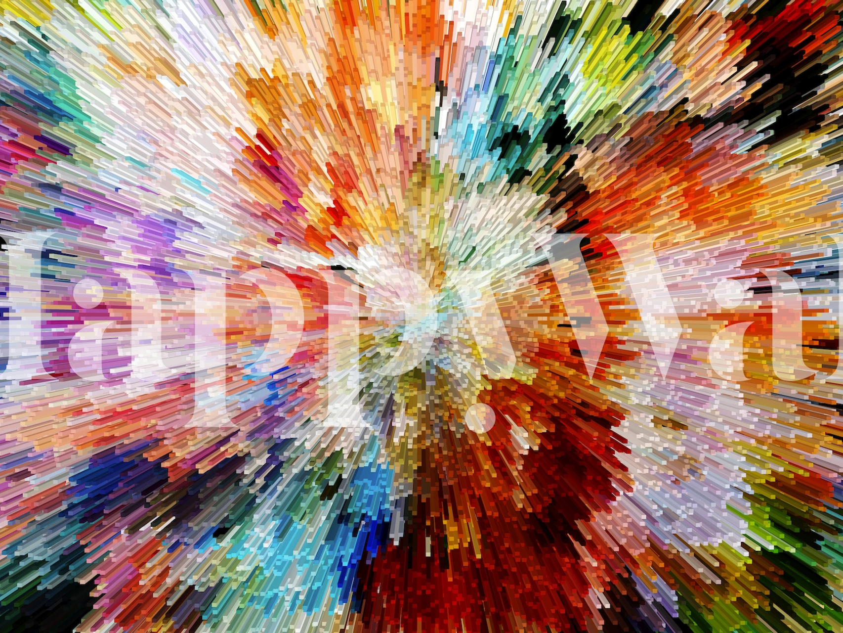 Color Burst 3 Tapete in einem Raum