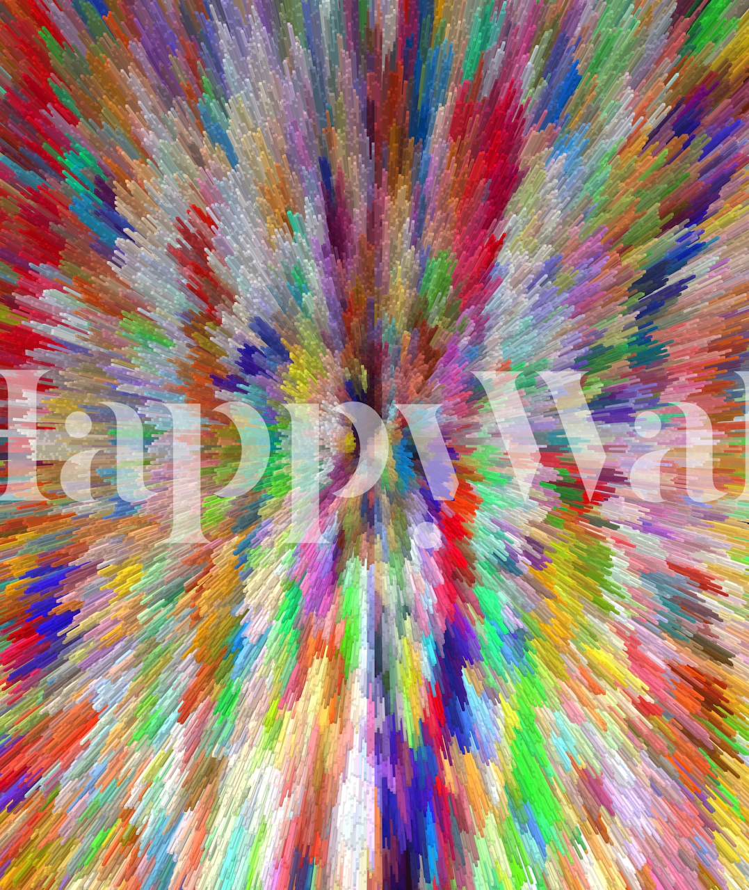 Color Burst 5 vibrant wallpaper in a room