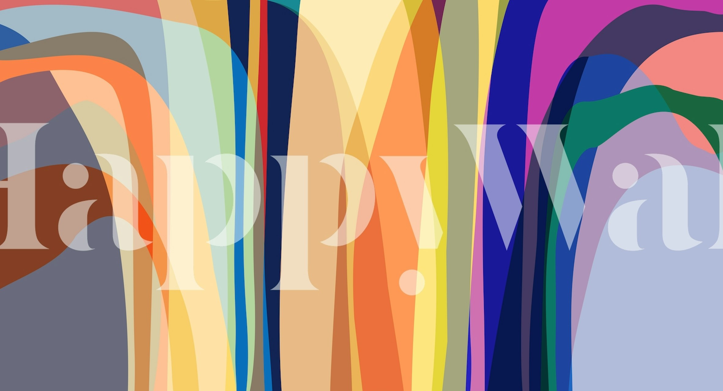 Overlapping Shapes Wallpaper Happywall