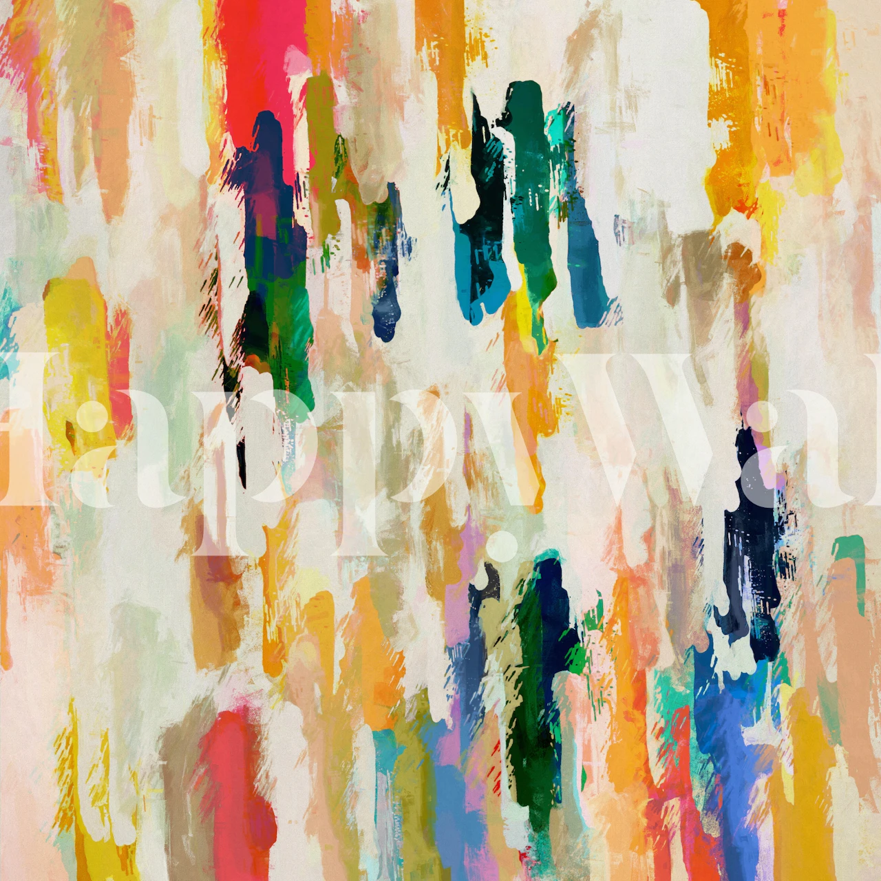 Papier peint Colored Brush Strokes 4 dans une pièce