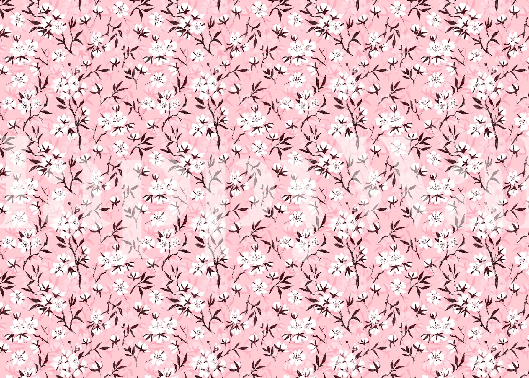 Papel tapiz White cherry blossom en una habitación