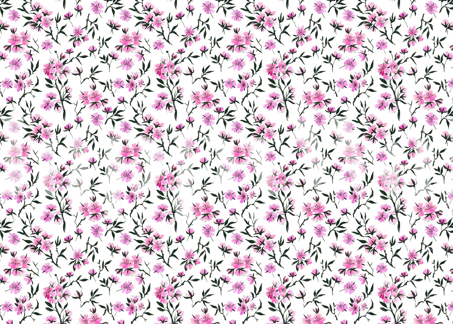 Tapetti, jossa on White cherry blossom -kuvio