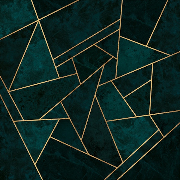 Luxury Deep Teal Stone Mosaic