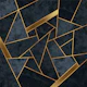 Soft Blue and Gold Mosaic