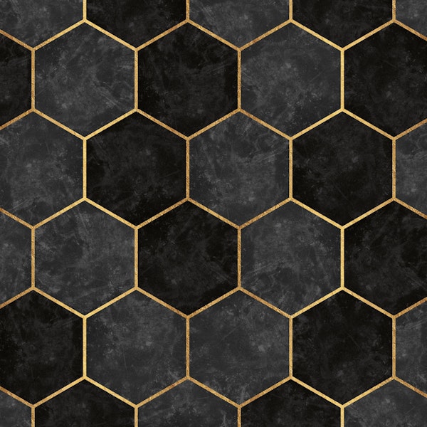 Urban Charcoal Hexagon Pattern