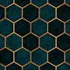 Dark Teal Hexagons Pattern