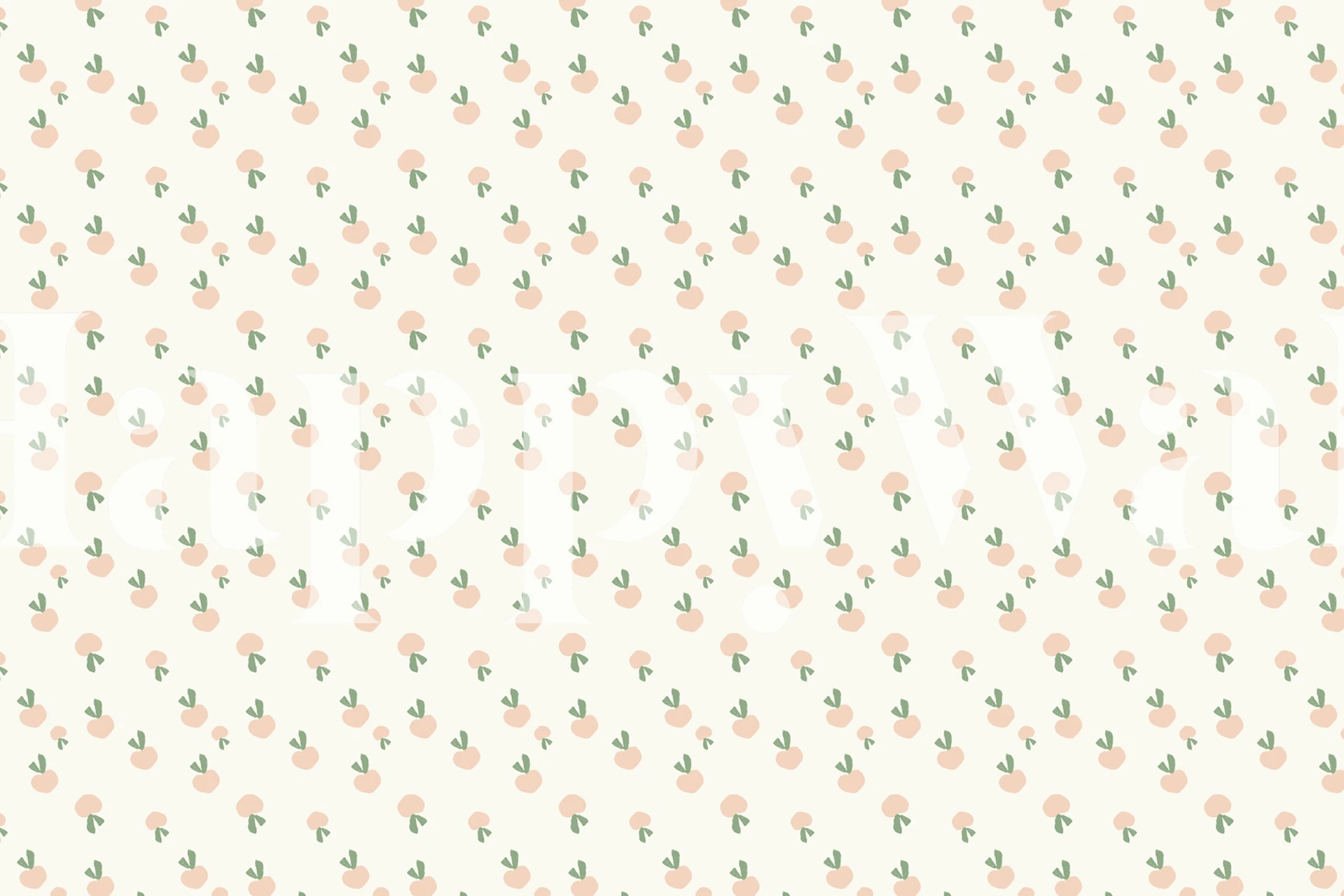 Apricots wallpaper design in a room
