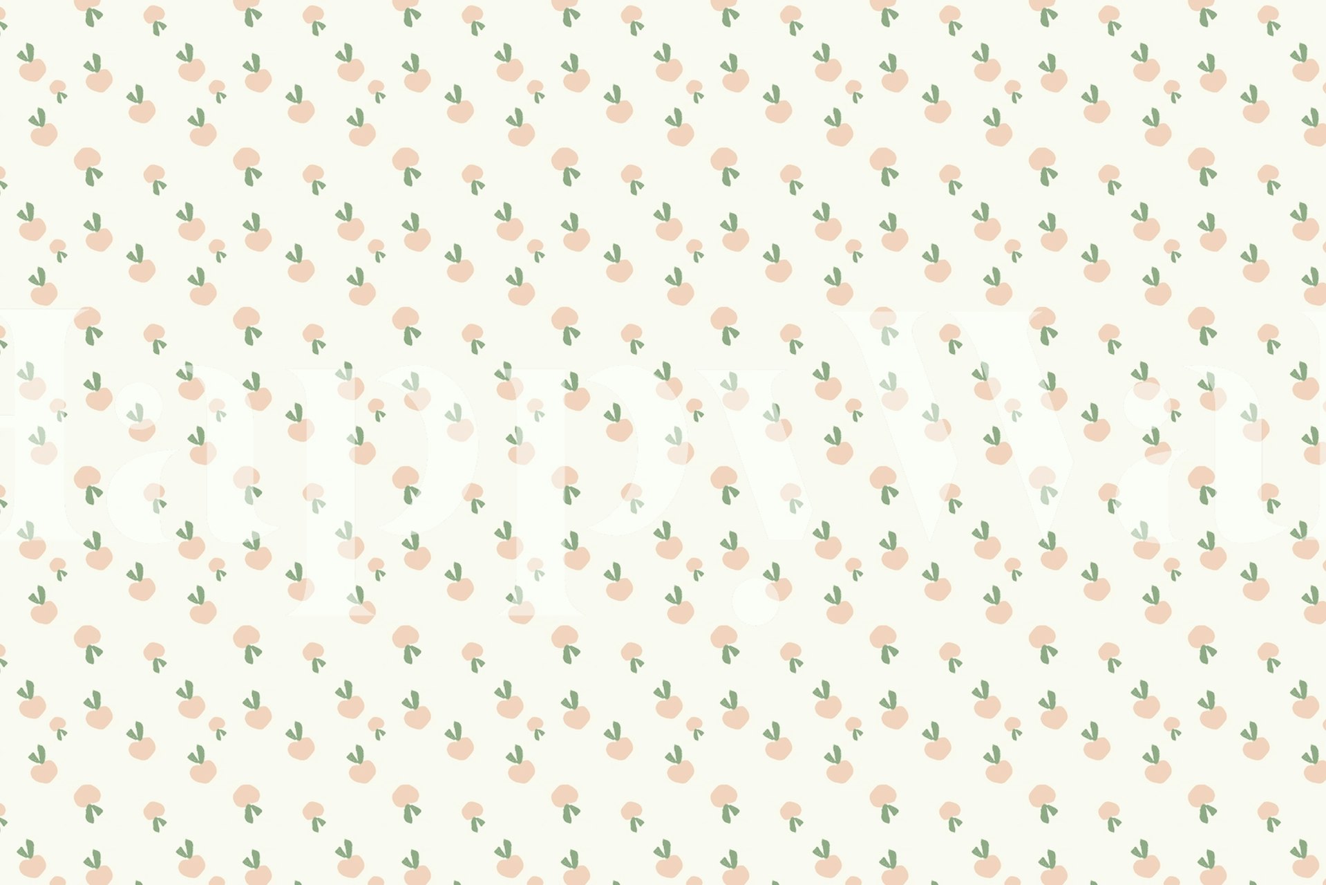 Apricots wallpaper design in a room