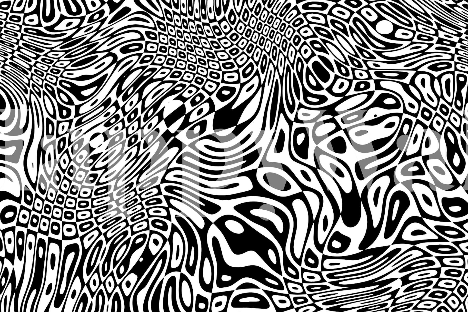 Black And White Retro Design tapet i et rom