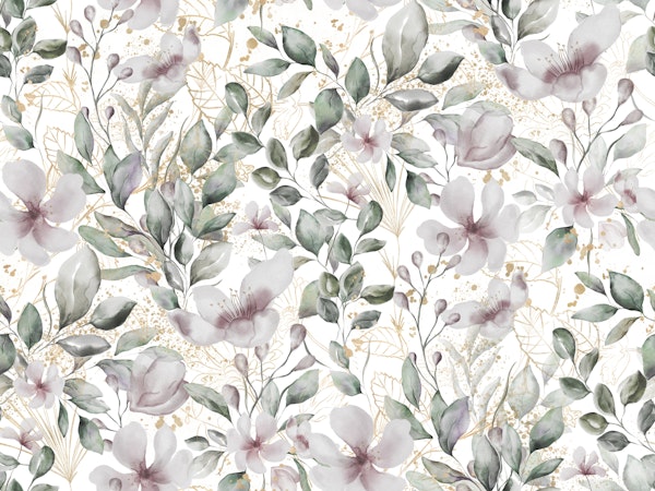 Magnolia Watercolor On White