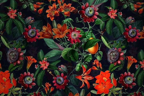 Exotic Opulent Baroque Night Garden