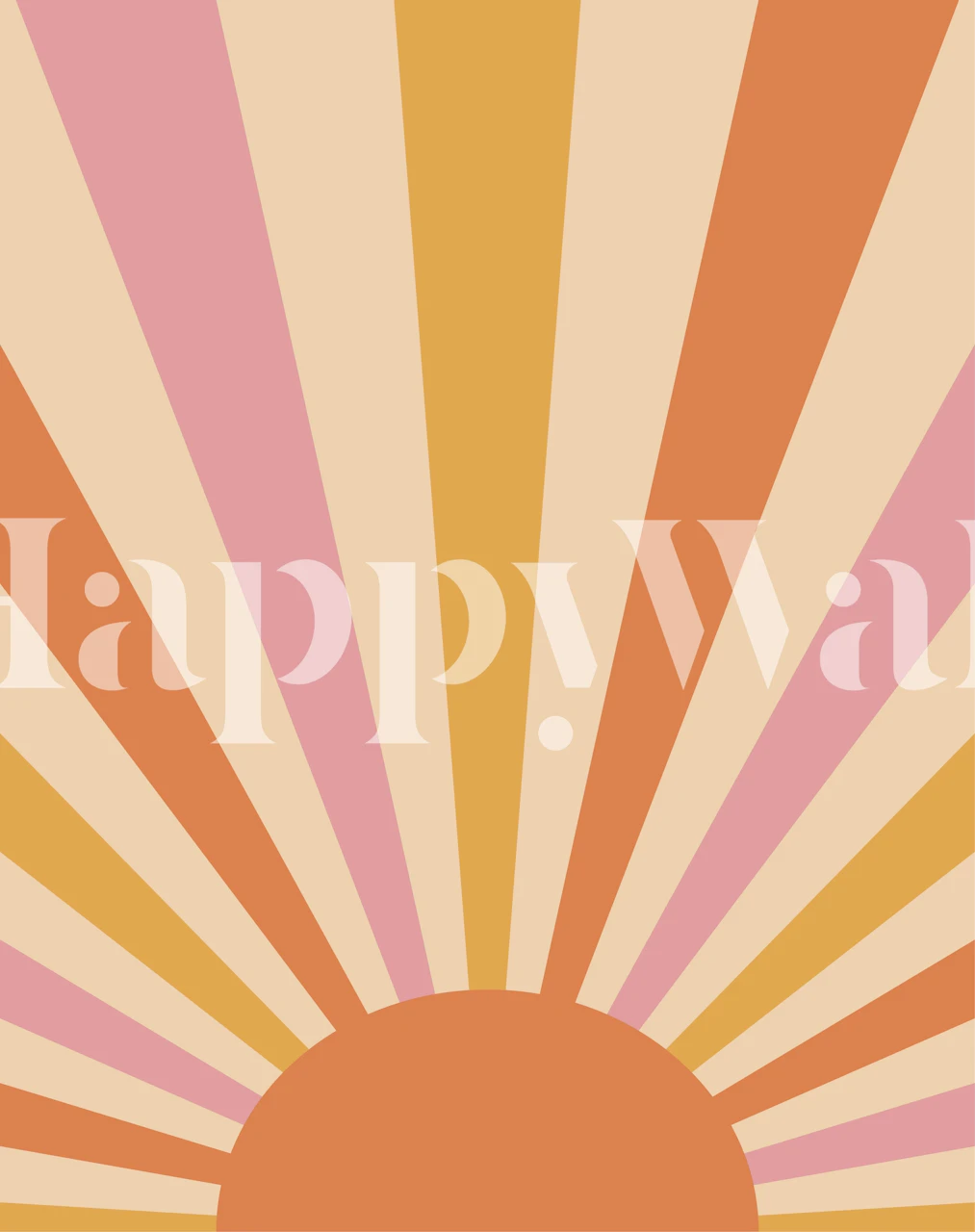 Retro Sun wallpaper displayed in a room