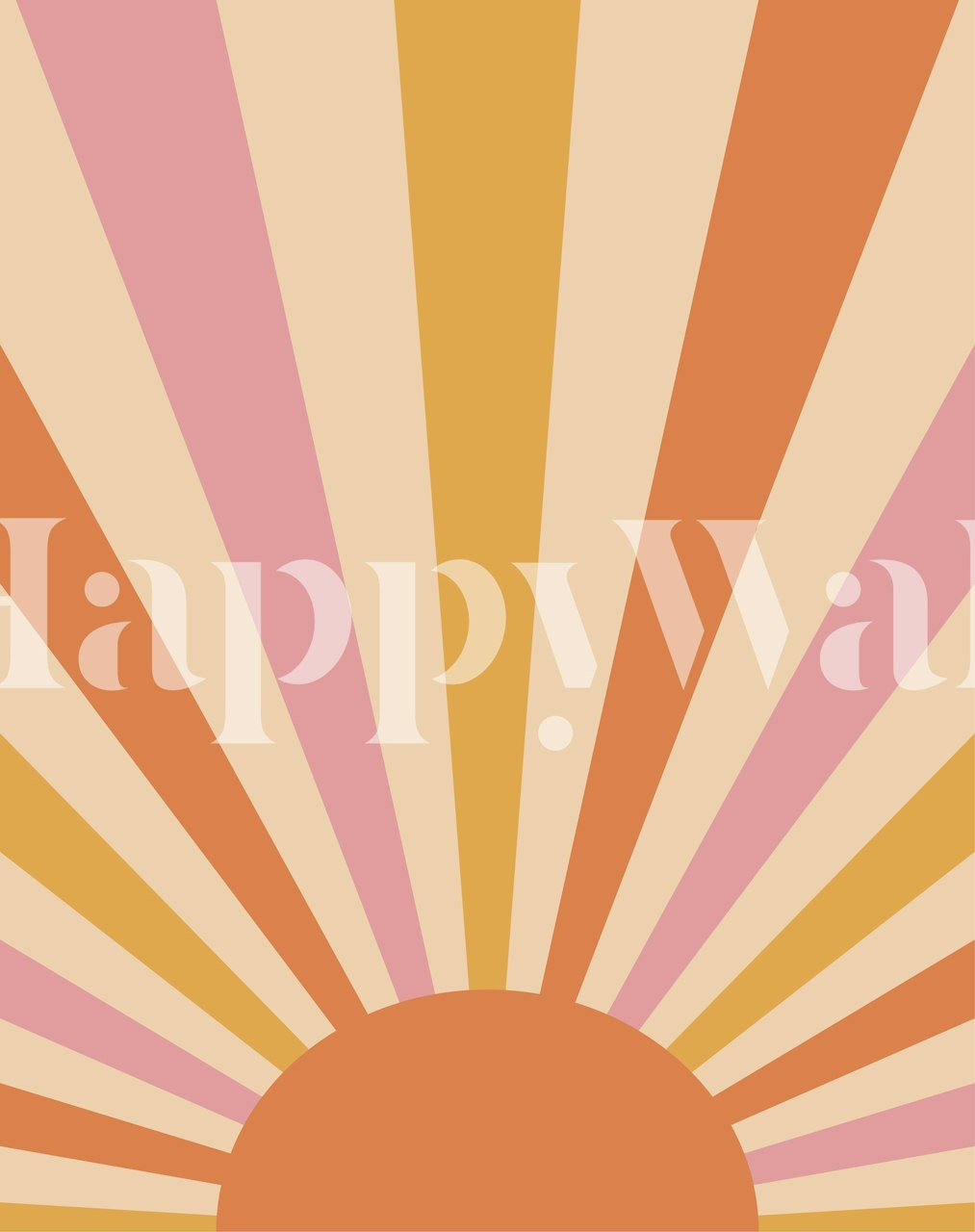 Retro Sun wallpaper displayed in a room