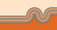 Retro Curvy Lines papiers peint