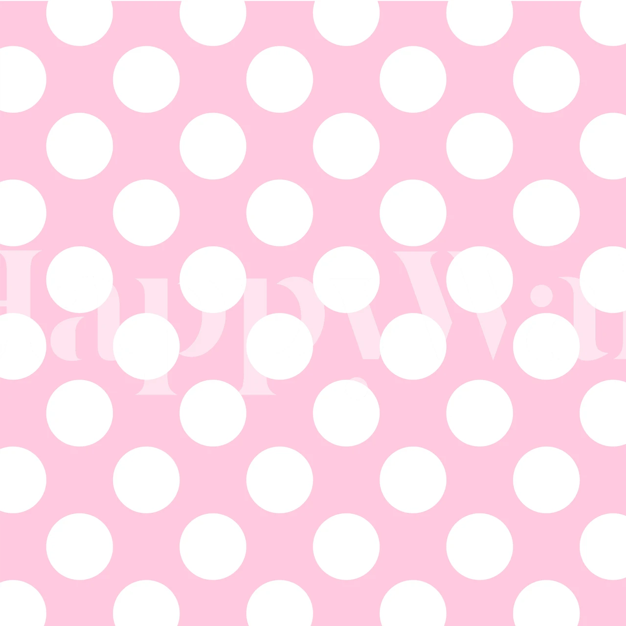 White polka dots on pink background wallpaper
