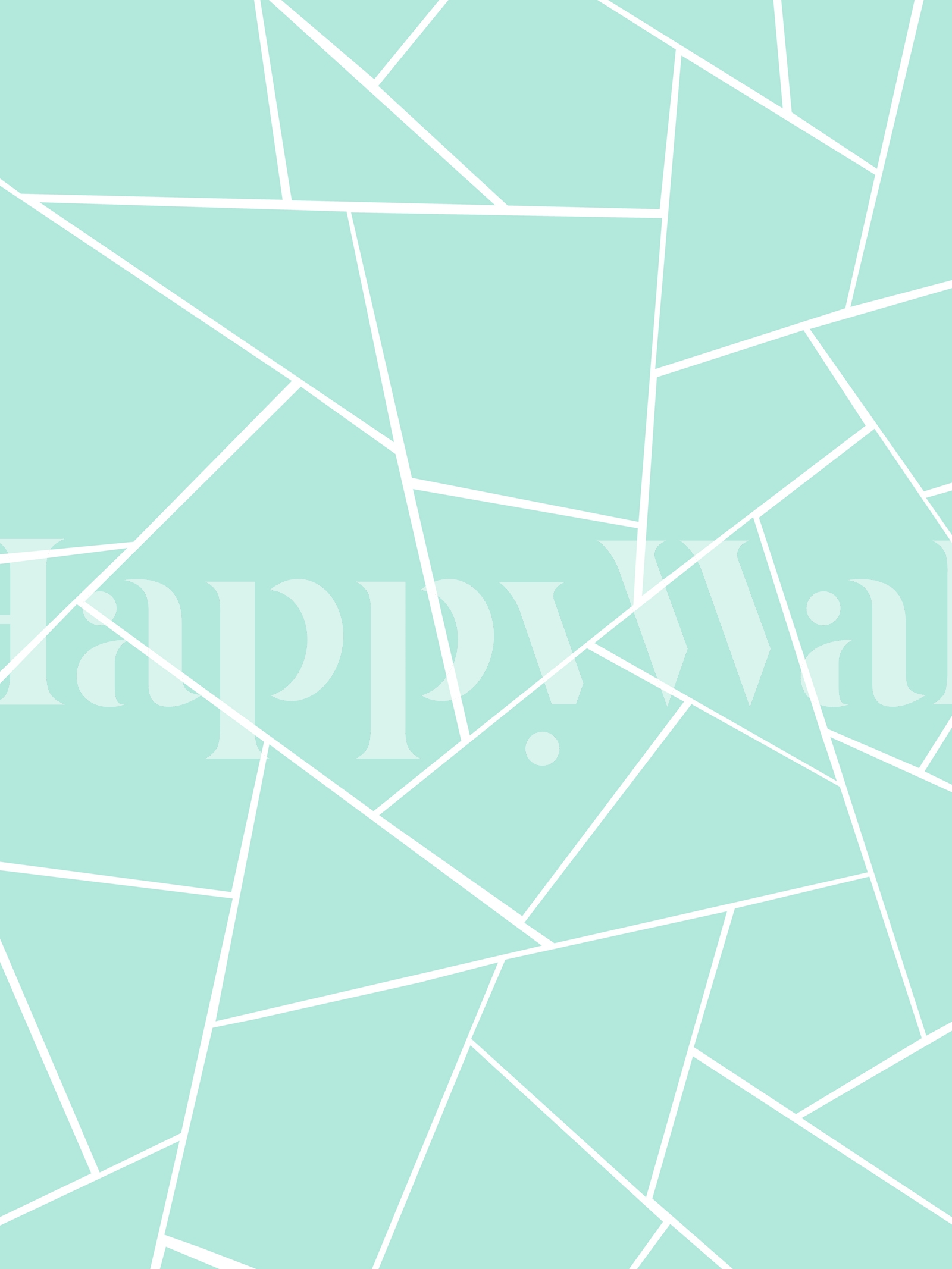 Mint Geometric Glam 1 Wallpaper Happywall
