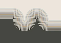 Retro Curvy Lines Neutral Tone papiers peint