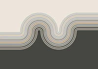 Retro Curvy Lines Neutral Tones papiers peint