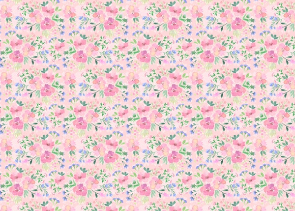 Pink watercolor flowers 4
