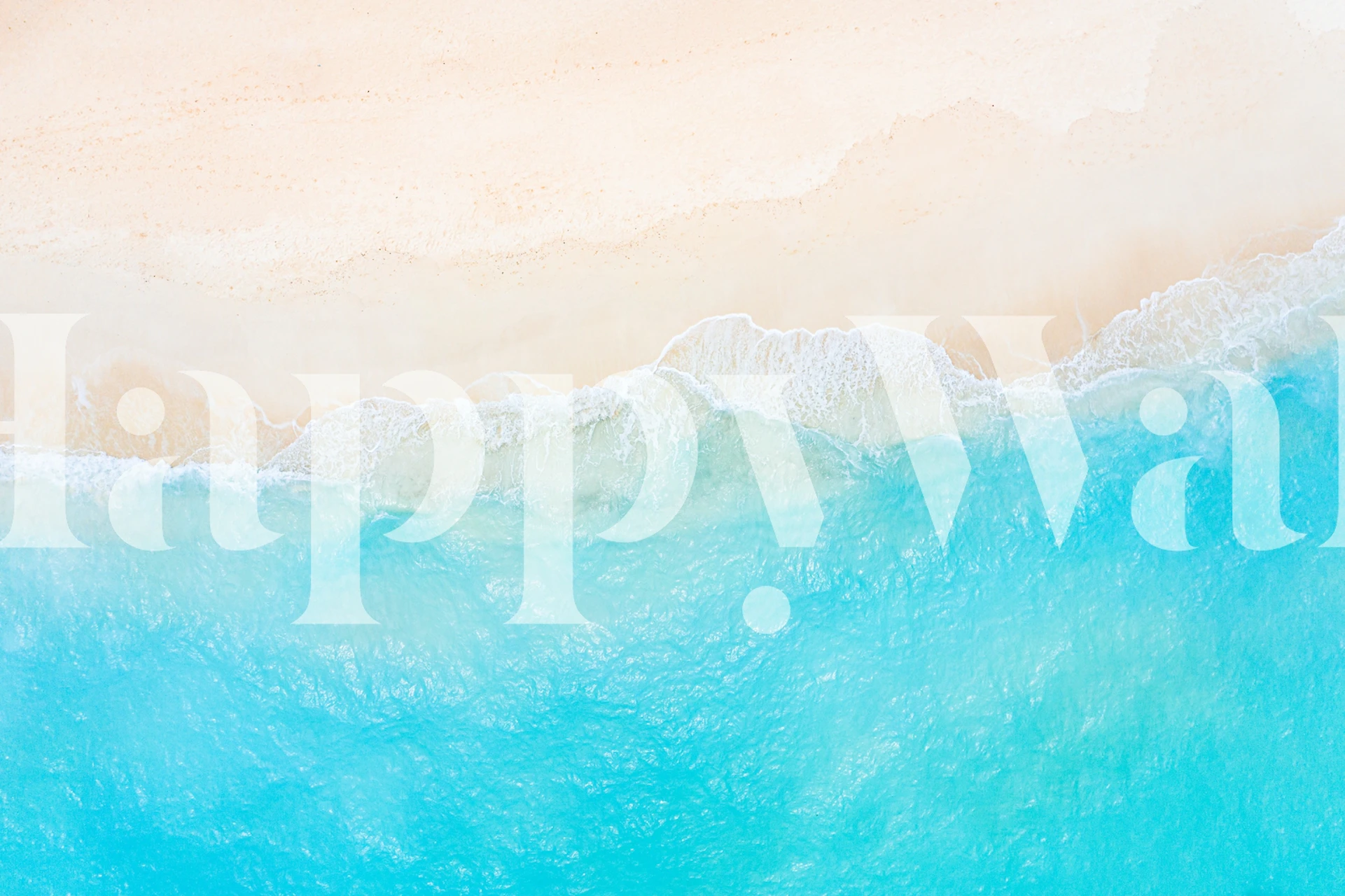 Carta da parati Beach aerial esposta in una stanza