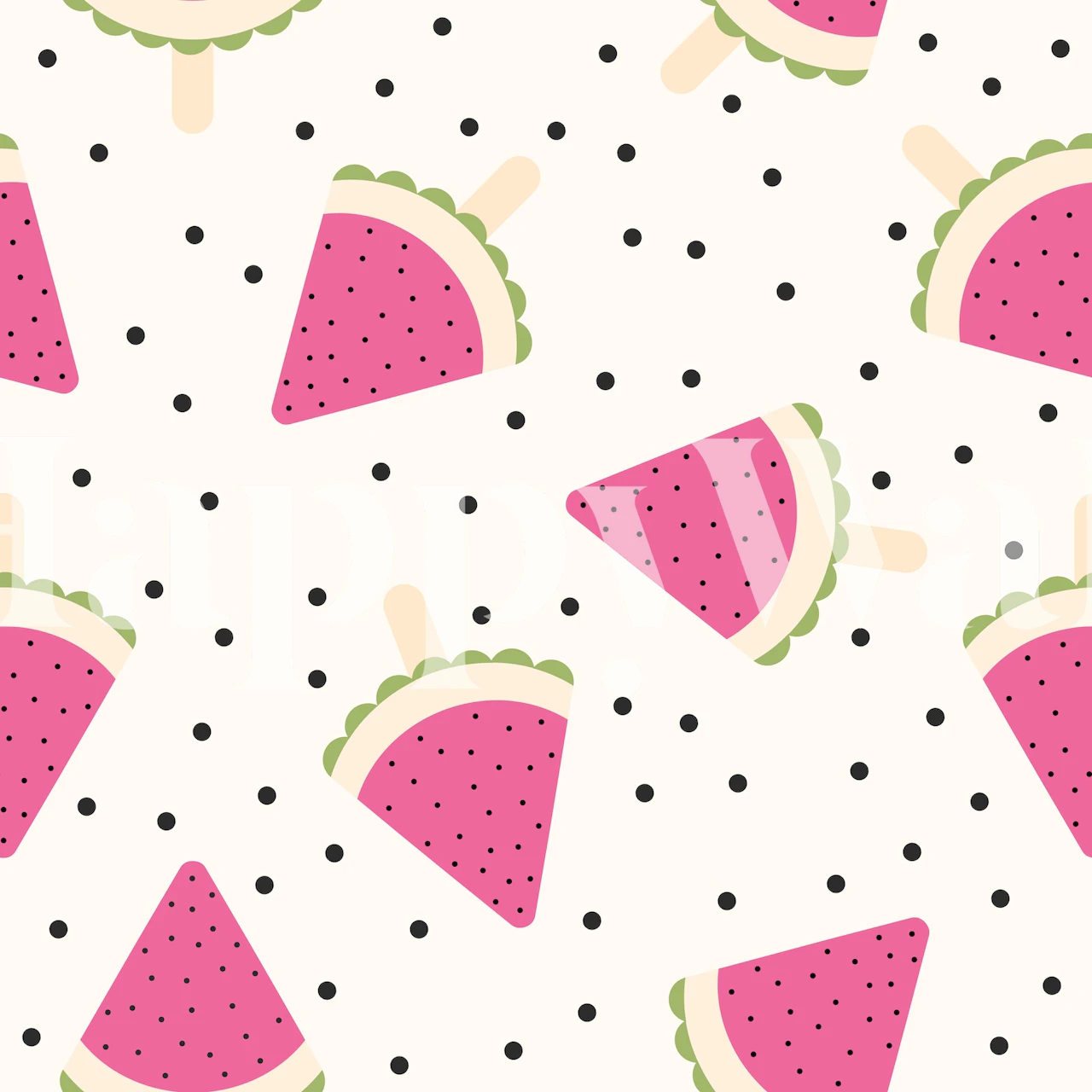 Papel tapiz Watermelon popsicles en una habitación