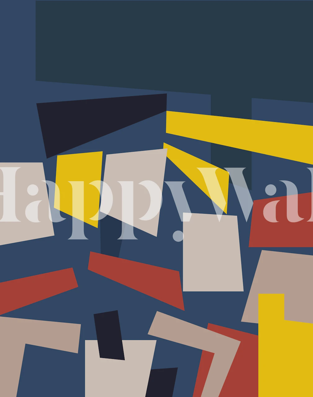 Colored Pieces 20 wallpaper in a room