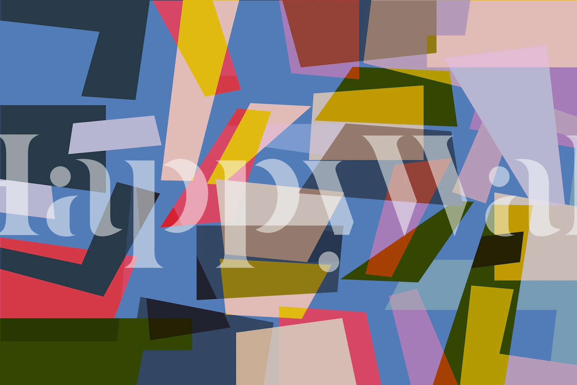 Colorful geometric shapes in various hues abstract wallpaper