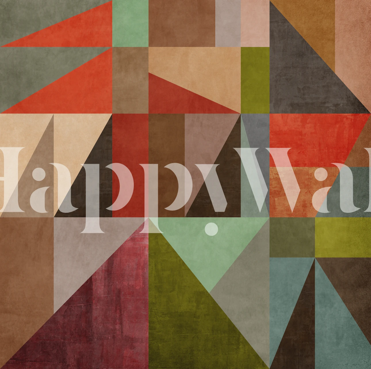 Geometric with Triangles 27 tapet i et rom